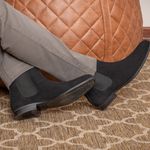 Bota Masculina de Camurça Chelsea Preto 