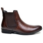 Bota Masculina de Couro Chelsea Mouro