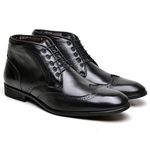 Bota Masculina de Couro Preto Luck 