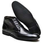 Bota Masculina de Couro Preto Luck 