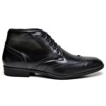 Bota Masculina de Couro Preto Luck 