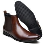 Bota Masculina de Couro Chelsea Mouro