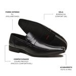 Sapato Social Masculino em Couro Preto Etios 
