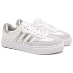 Tênis Casual Feminino em Couro Branco Rebeca 