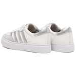 Tênis Casual Feminino em Couro Branco Rebeca 