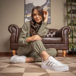 Tênis Casual Feminino em Couro Branco Rebeca 