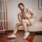 Tênis Casual Masculino em Couro Branco Polo 