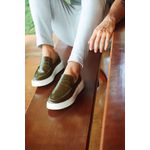 Sapato Loafer Mocassim Master Couro Verde Oliva