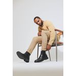 Bota Chelsea Couro Preto Adam
