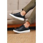 Tênis de Amarrar Minimalista Preto Sola Alta Clean