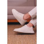 Tênis Wave couro off white sola tratorada