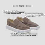 Sapato Loafer Mocassim Master Camurça Taupe