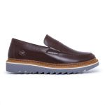 Loafer Orion Couro Café Sola Tratorada 