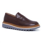 Loafer Orion Couro Café Sola Tratorada 