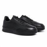 Tênis Casual Bold Sneaker All Black Em Couro