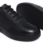 Tênis Casual Bold Sneaker All Black Em Couro