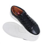Tênis Casual Pulse Sneaker Preto Em Couro 