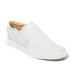 Sapatênis Slip On Couro Branco Forro de Couro Berlutini