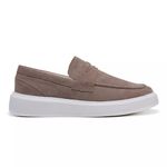 Sapato Loafer Mocassim Master Camurça Taupe