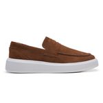 Sapato Mocassim Loafer Master Camurça Marrom Terra