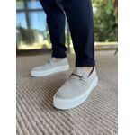 Loafer Mocassim Nexus Camurça Gelo