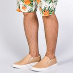 Sapatênis Slip On Couro Nude Forro de Couro Berlutini