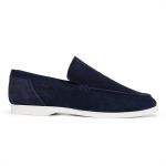 Mocassim Masculino Titan Em Camurça Azul Marinho