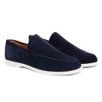 Mocassim Masculino Titan Em Camurça Azul Marinho