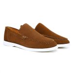 Mocassim Masculino Titan Em Camurça Caramelo 
