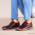 SAPATO MASCULINO DERBY BROGUE PARIS VINHO