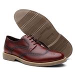 SAPATO MASCULINO DERBY BROGUE PARIS VINHO