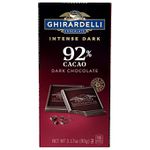 BARRA GHIRARDELLI DARK CACAO CHOCOLATE 92% 90G