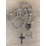 Terço Cristal Vidro Irisado Transparente Nossa Senhora Aparecida 