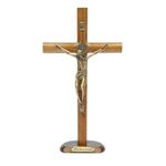 Crucifixo Mesa - Madeira Cilíndrica São Bento 26 cm