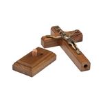 Crucifixo madeira de mesa 12cm- 