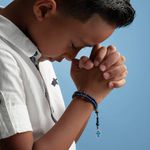 Pulseira Terço Cruz Azul