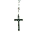 Terço Cristal Vidro Irisado Transparente Nossa Senhora Aparecida 