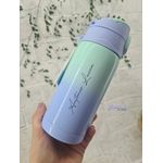 Garrafa térmica Parede Dupla Com Canudo 400 ml - Azul