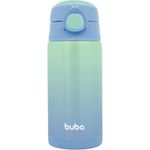 Garrafa térmica Parede Dupla Com Canudo 400 ml - Azul