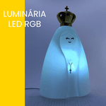 Luminária Nossa Senhora Aparecida LED RGB com fio