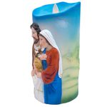 Sagrada Família Luminária Vela 17.5 cm - Enfeite Resina