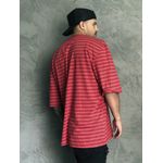 Camiseta Oversized Dark Red Listra