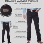 CALÇA MASCULINA WRANGLER PRETA