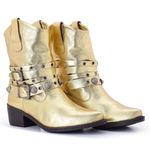 BOTA COURO LORENA DOURADO