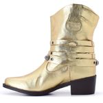 BOTA COURO LORENA DOURADO