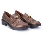 MOCASSIM COURO DANI DARK BROWN