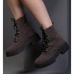 BOTA COTURNO CAMURÇA CINZA