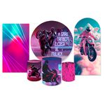 Kit Casadinho + Painel Romano Tema Grau Rosa