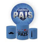Kit Capa Painel Redondo + Trio Cilindros Decoração Festa Dia dos Pais