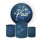 Kit Capa Painel Redondo + Trio Cilindros Decoração Festa Dia dos Pais 